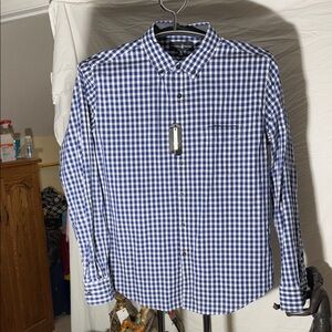 Beverly Hills Polo Club Blue & White Gingham Button-Down Shirt